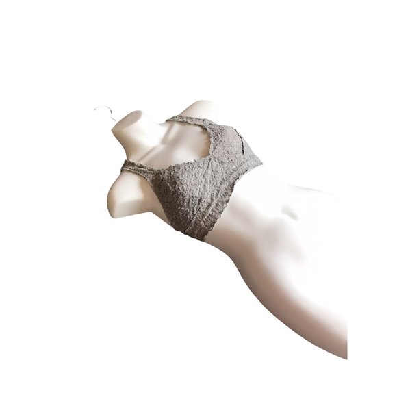 Aerie Gray Lace Racerback Bralette - Picture 3 of 5